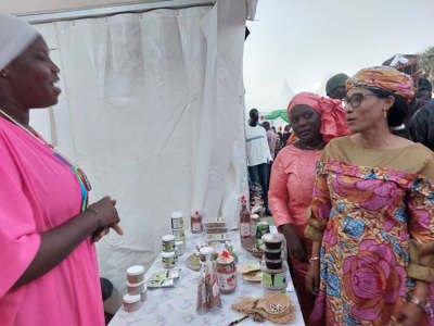 Gambia's first lady at wamsmee